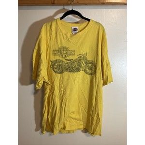 Harley Davidson Men’s 2XL Maryville TN Short Sleeve T Shirt Yellow Graphic
